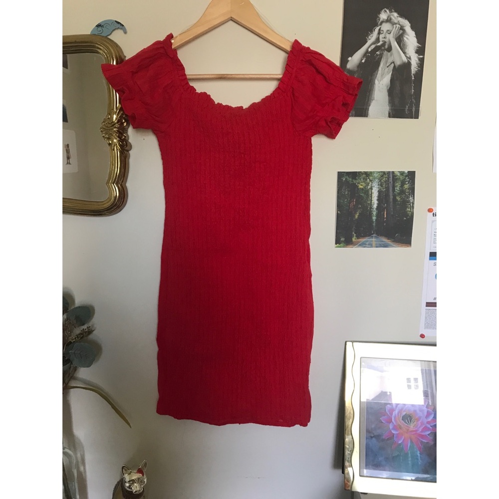 Red Mini Dress - Picture 2 of 10
